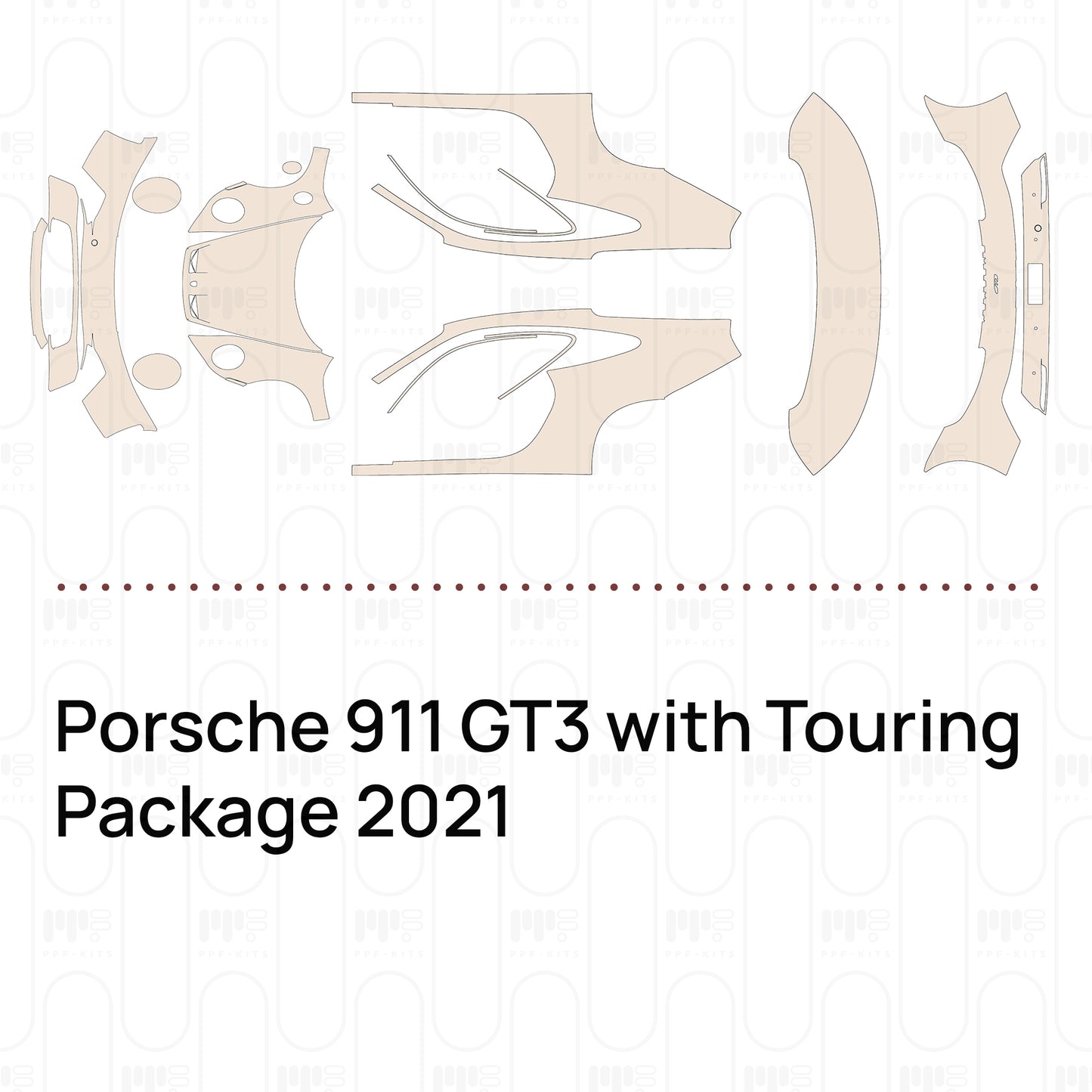 PPF prédécoupé Porsche 911 GT3 with Touring Package 2021