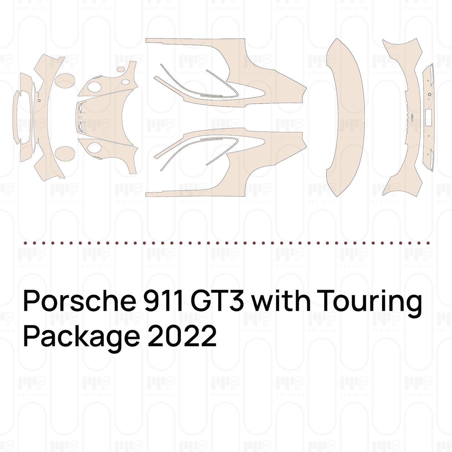 PPF prédécoupé Porsche 911 GT3 with Touring Package 2022