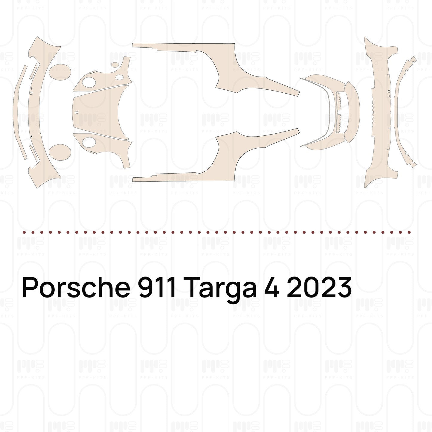 PPF prédécoupé Porsche 911 Targa 4 2023