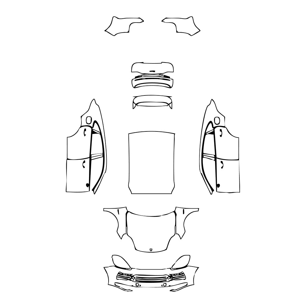 Pre-Cut PPF Porsche Cayenne Coupe Cayenne E-Hybrid Coupe 2020 - PPF-Kits