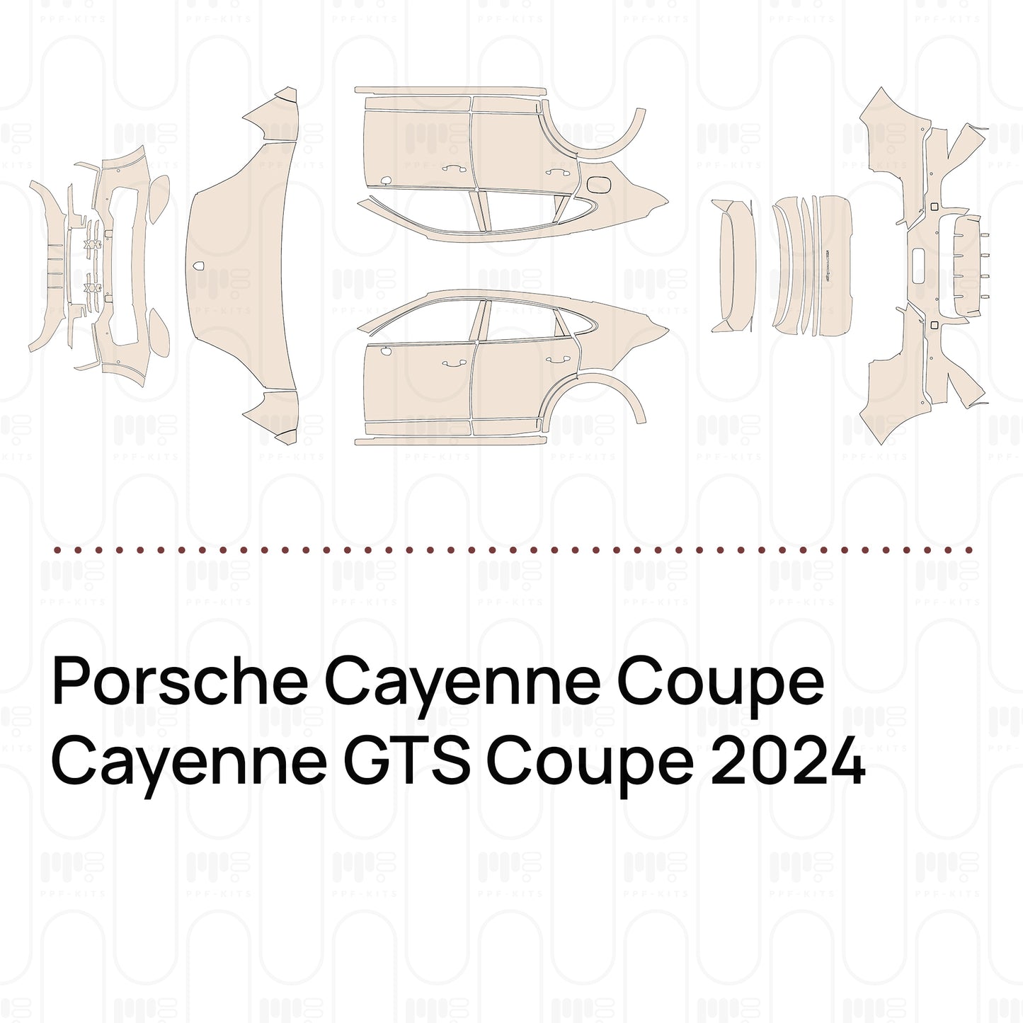 PPF prédécoupé Porsche Cayenne Coupe Cayenne GTS Coupe 2024