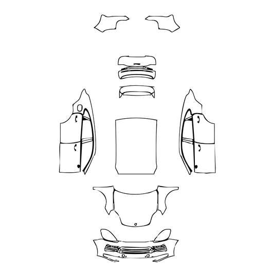 Pre-Cut PPF Porsche Cayenne Coupe Cayenne S Coupe 2022 - PPF-Kits