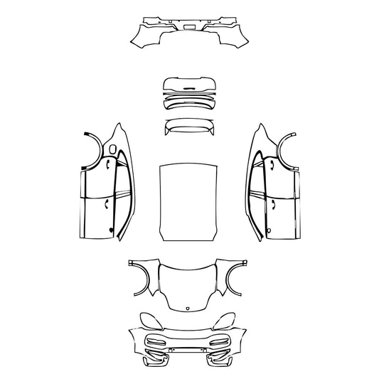 Pre-Cut PPF Porsche Cayenne Coupe Cayenne Turbo Coupe 2022 - PPF-Kits