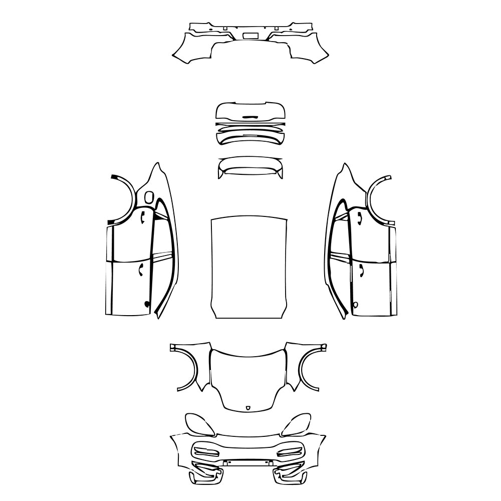 Pre-Cut PPF Porsche Cayenne Coupe Cayenne Turbo Coupe 2023 - PPF-Kits