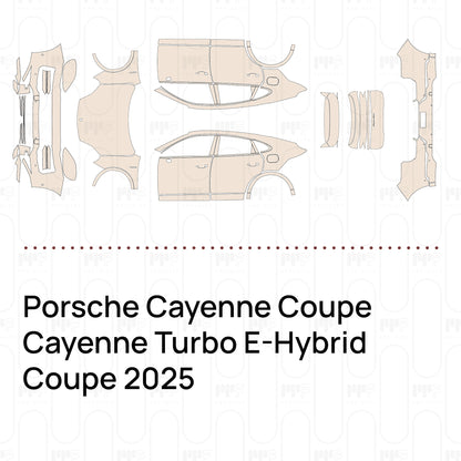 PPF prédécoupé Porsche Cayenne Coupe Cayenne Turbo E-Hybrid Coupe 2025