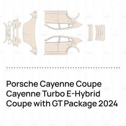 PPF prédécoupé Porsche Cayenne Coupe Cayenne Turbo E-Hybrid Coupe with GT Package 2024