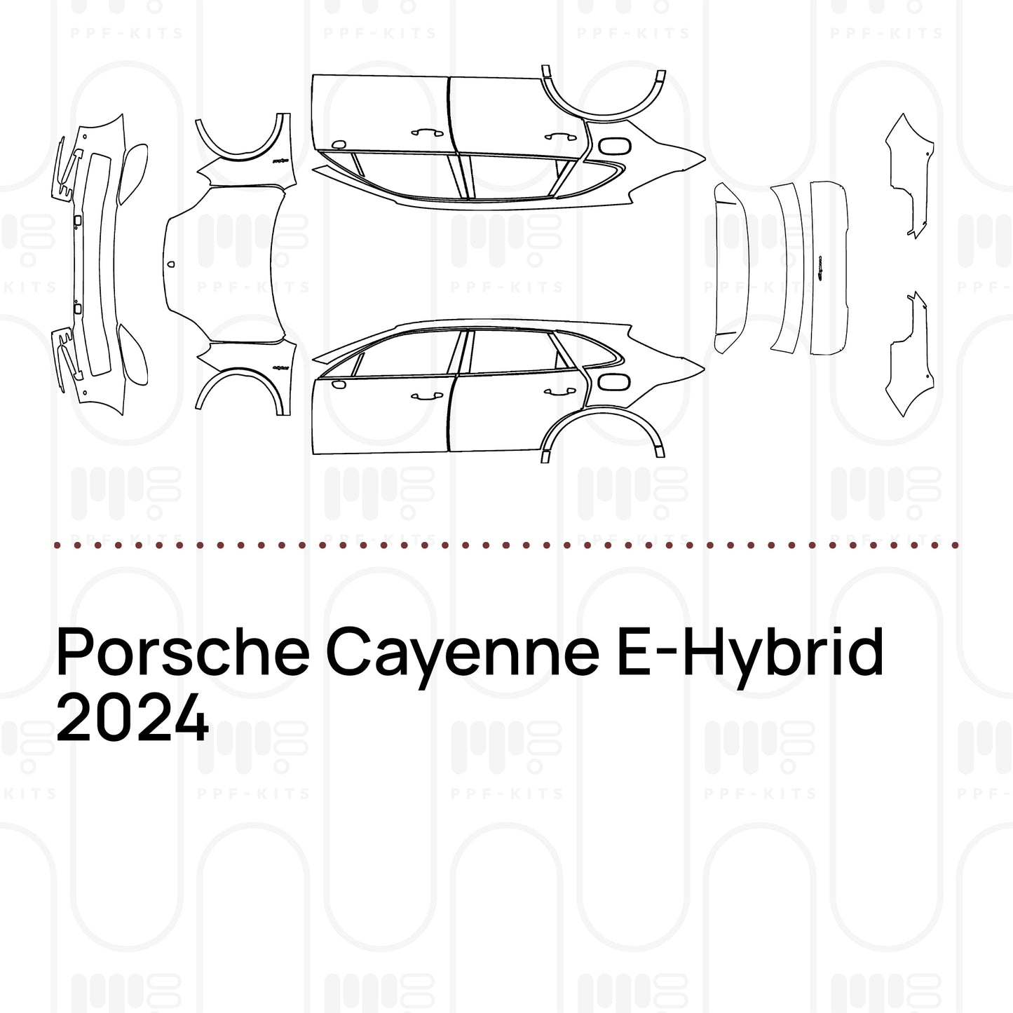 PPF prédécoupé Porsche Cayenne E-Hybrid 2024