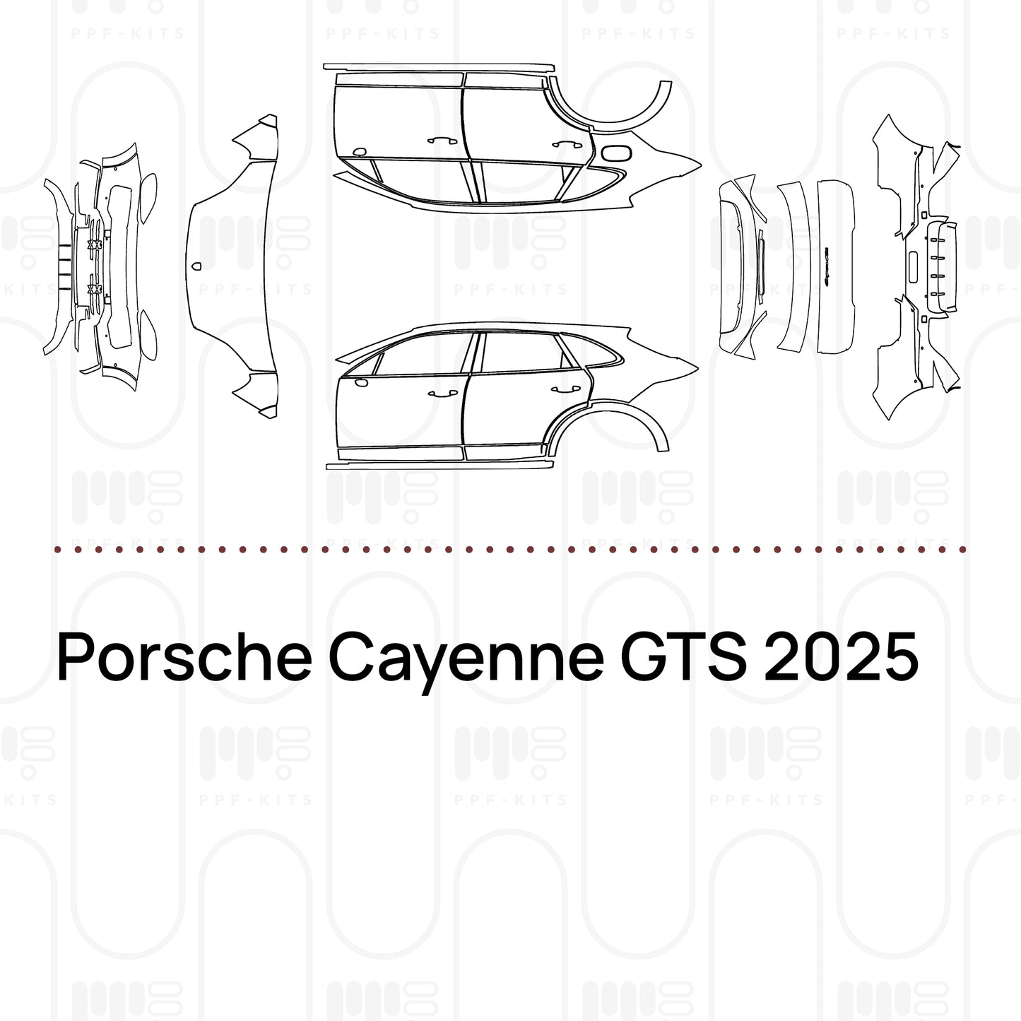PPF prédécoupé Porsche Cayenne GTS 2025