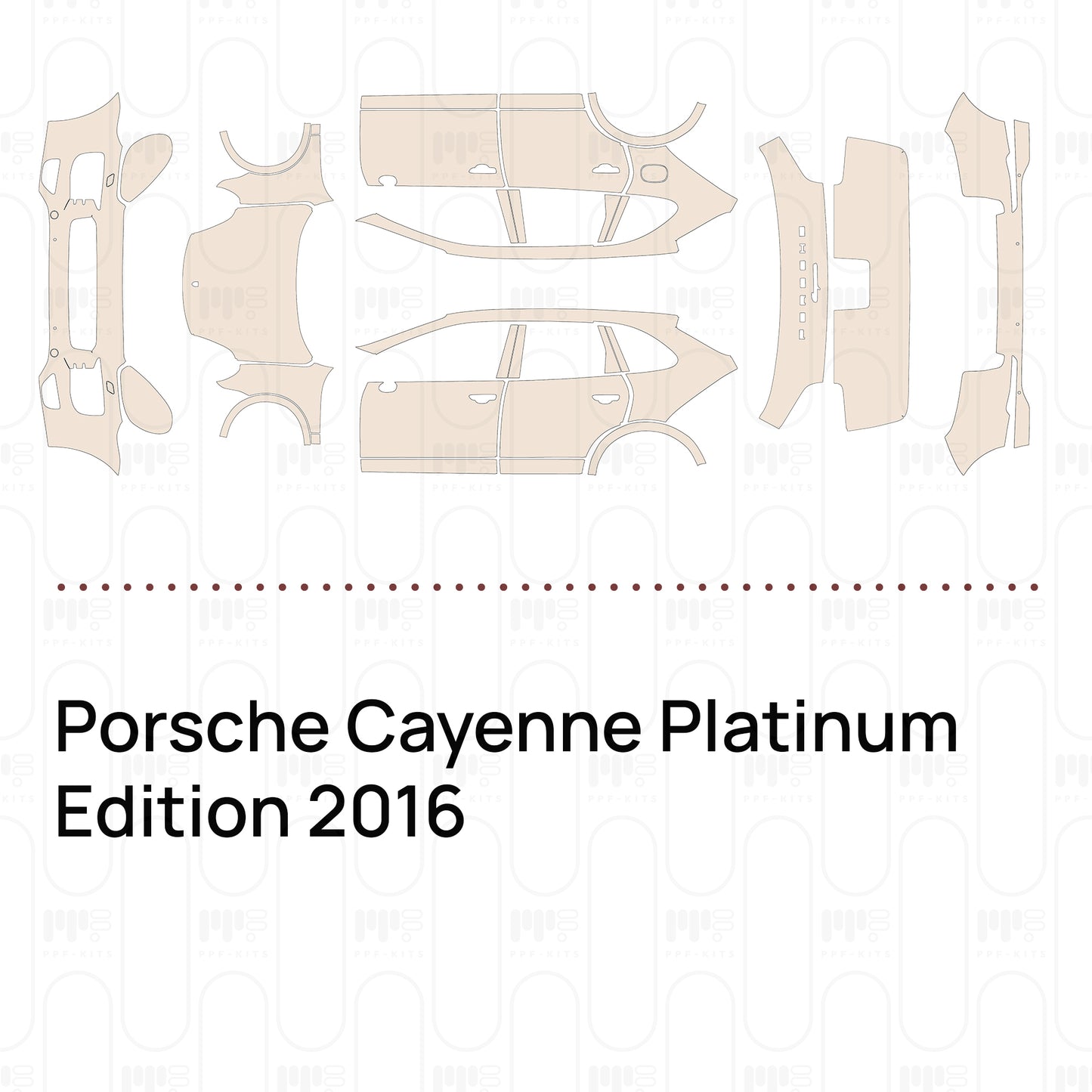 PPF prédécoupé Porsche Cayenne Platinum Edition 2016