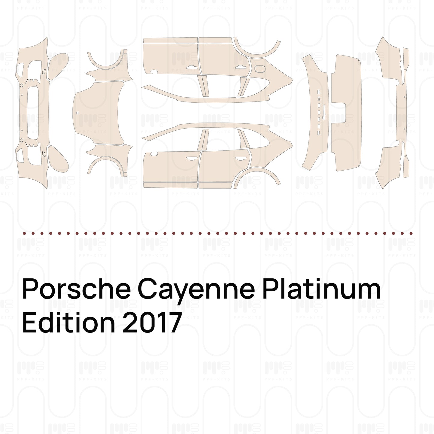 PPF prédécoupé Porsche Cayenne Platinum Edition 2017