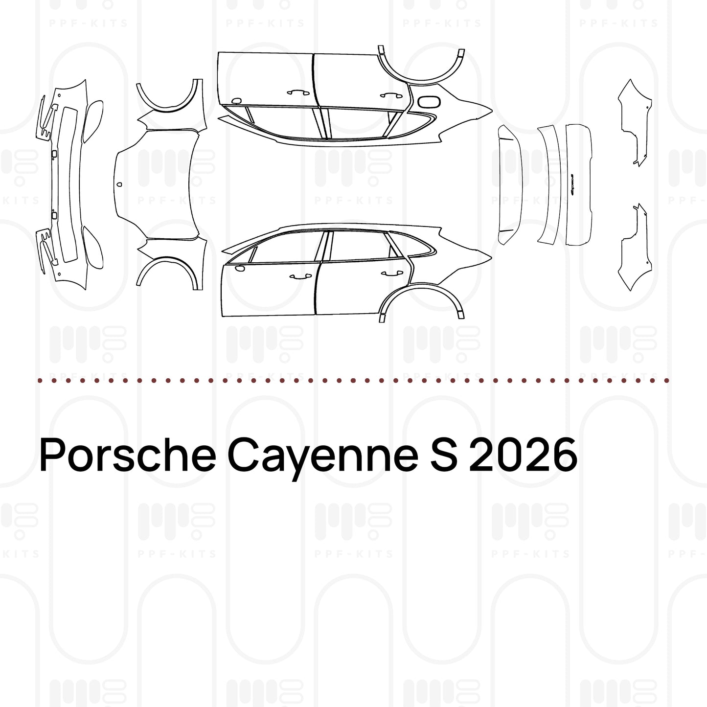PPF prédécoupé Porsche Cayenne S 2026