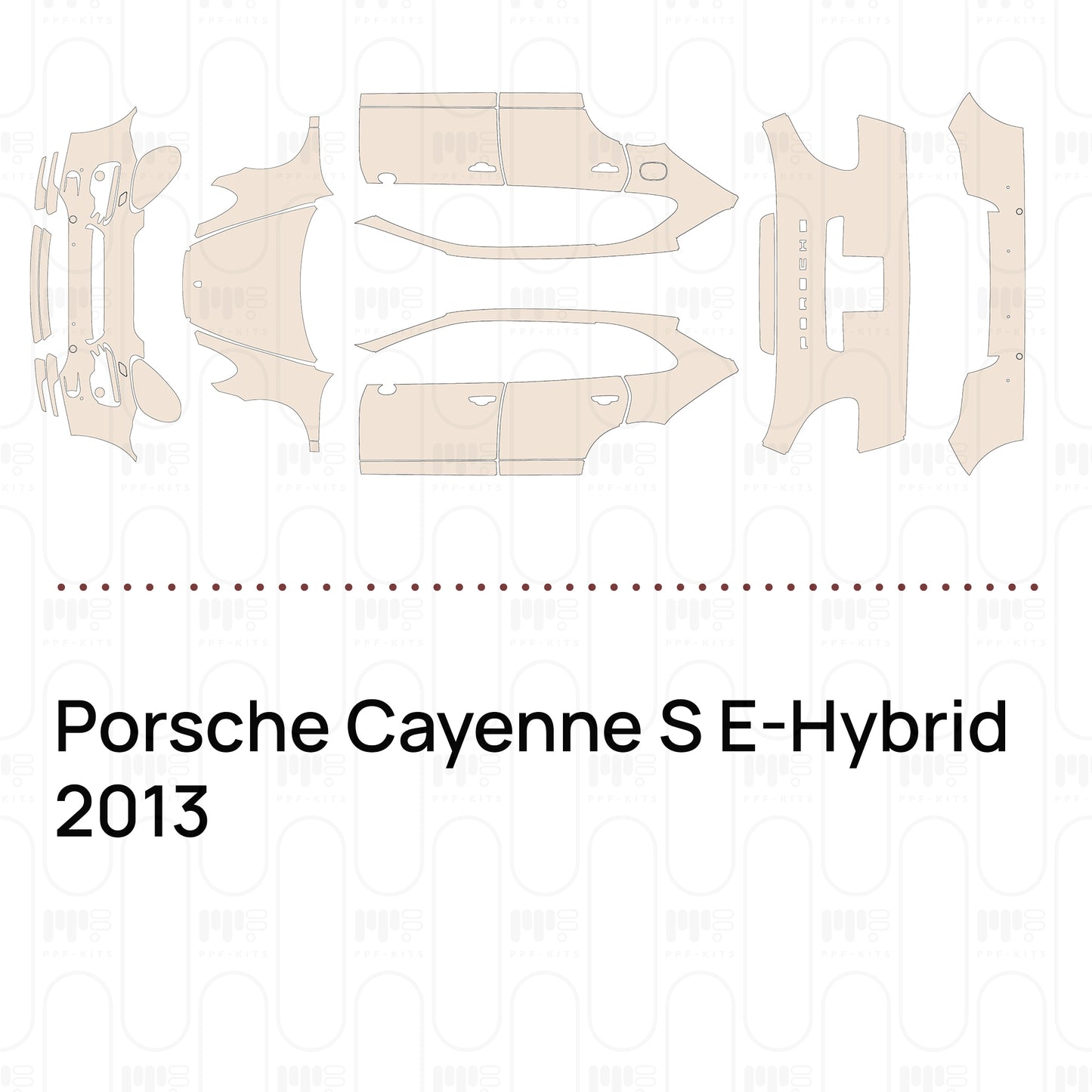 PPF prédécoupé Porsche Cayenne S E-Hybrid 2013