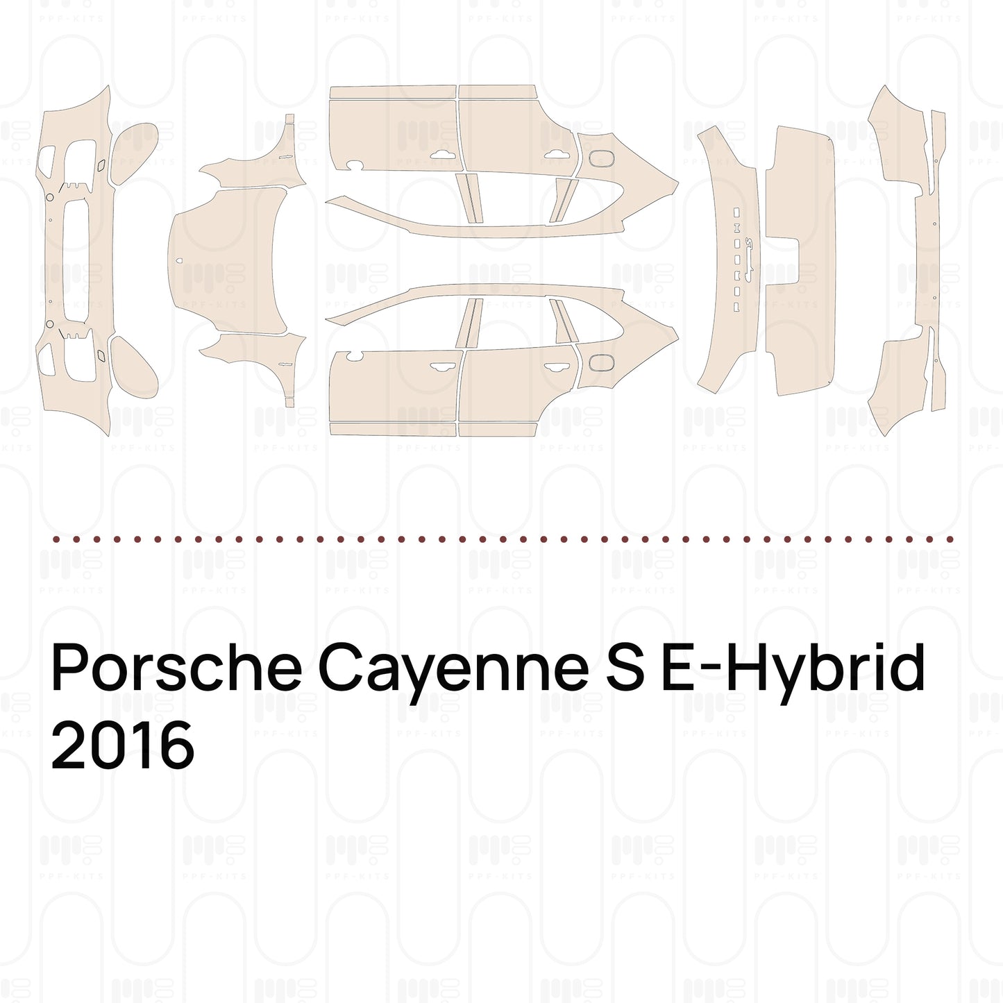 PPF prédécoupé Porsche Cayenne S E-Hybrid 2016