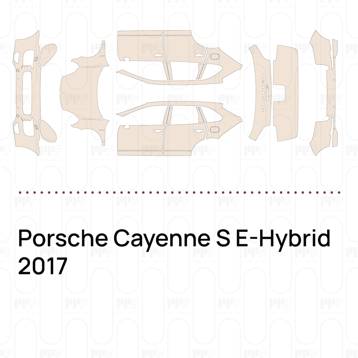 PPF prédécoupé Porsche Cayenne S E-Hybrid 2017