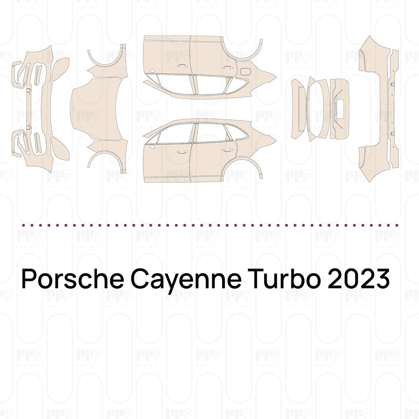 PPF prédécoupé Porsche Cayenne Turbo 2023