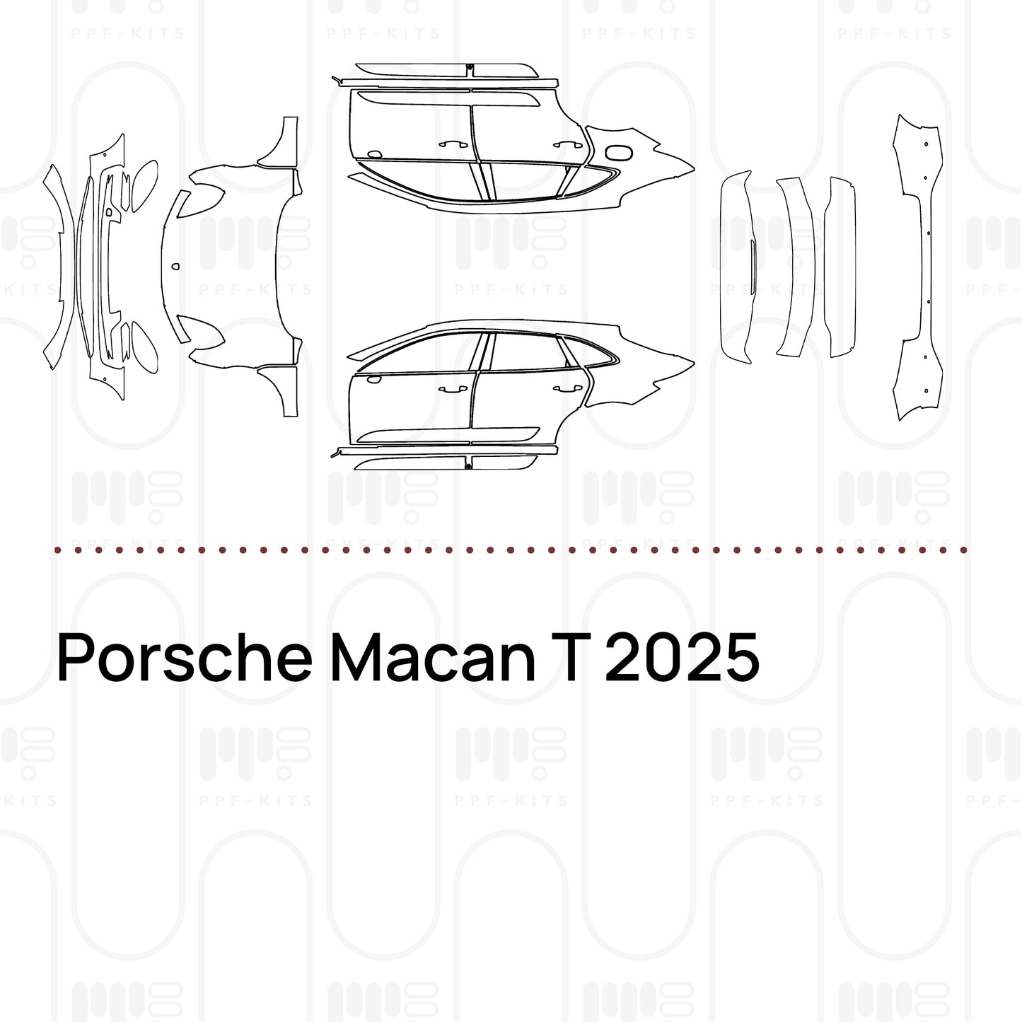 PPF prédécoupé Porsche Macan T 2025