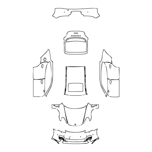 Pre-Cut PPF Porsche Panamera Sedan Panamera 2011 - PPF-Kits