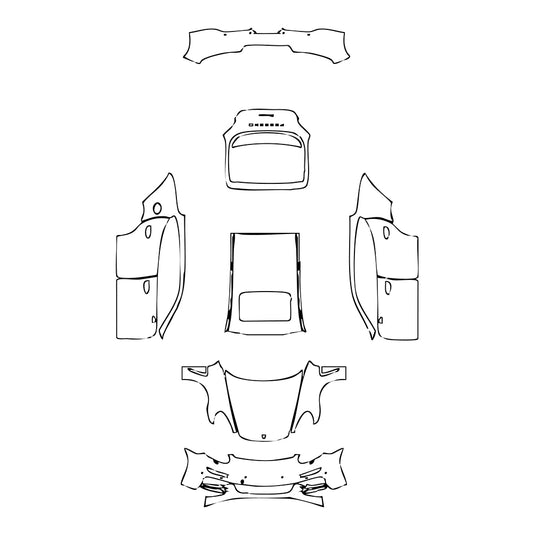 Pre-Cut PPF Porsche Panamera Sedan Panamera 2014 - PPF-Kits