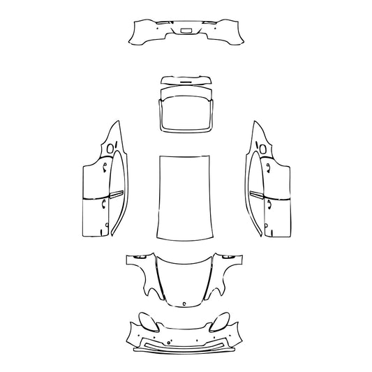 Pre-Cut PPF Porsche Panamera Sedan Panamera 4 E-Hybrid Executive 2021 - PPF-Kits