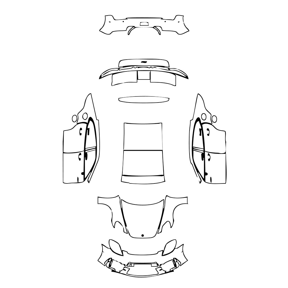 Pre-Cut PPF Porsche Panamera Sedan Panamera Turbo E-Hybrid 2024 - PPF-Kits