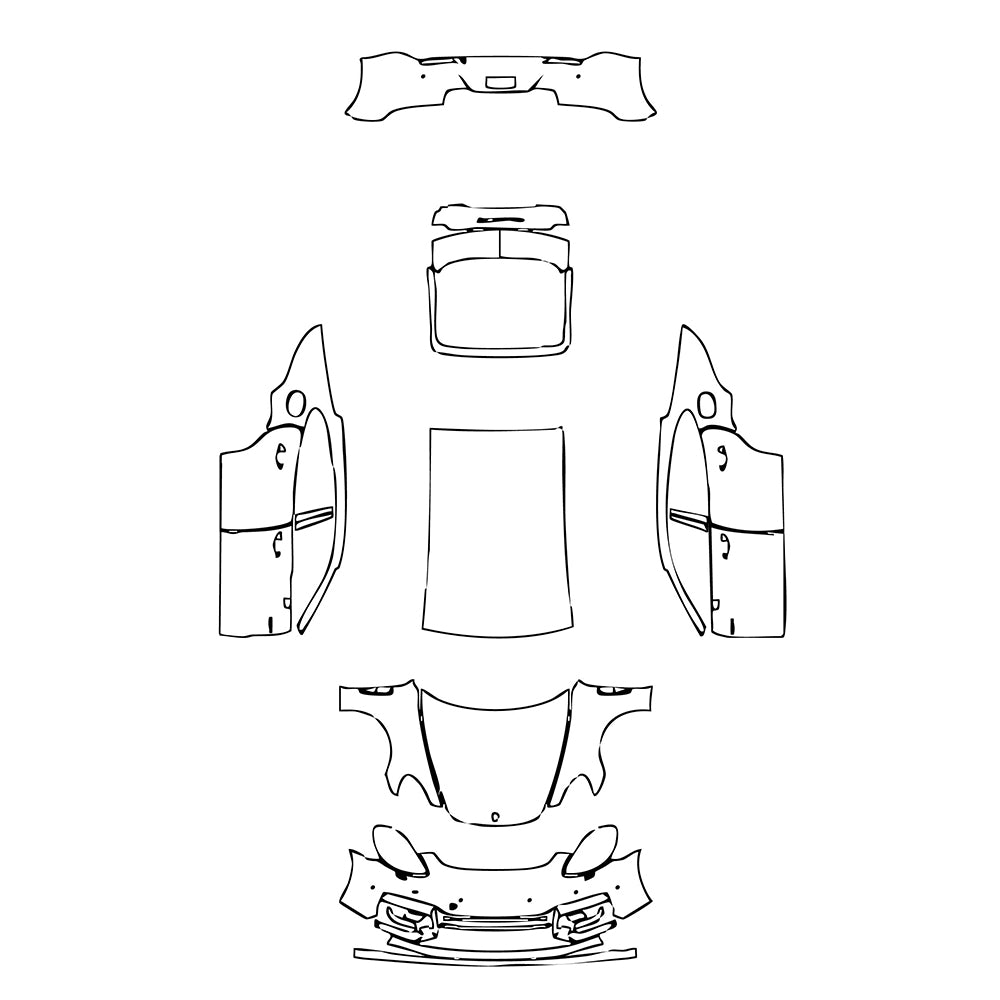 Pre-Cut PPF Porsche Panamera Sedan Panamera Turbo S E-Hybrid 2017 - PPF-Kits