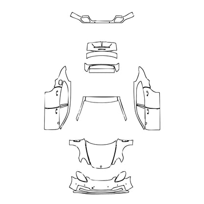 Pre-Cut PPF Porsche Panamera Sport Turismo Panamera 4S Sport Turismo 2023 - PPF-Kits