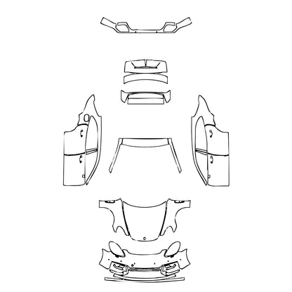 Pre-Cut PPF Porsche Panamera Sport Turismo Panamera GTS Sport Turismo 2023 - PPF-Kits