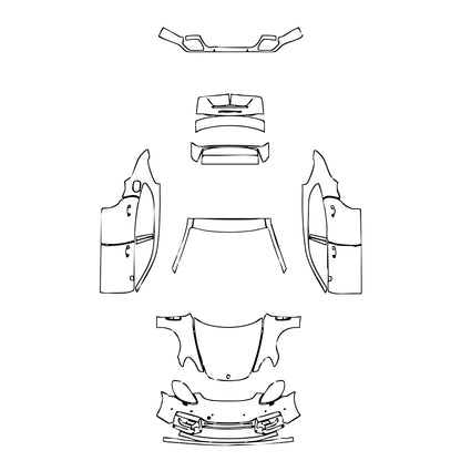 Pre-Cut PPF Porsche Panamera Sport Turismo Panamera Turbo S Sport Turismo 2023 - PPF-Kits