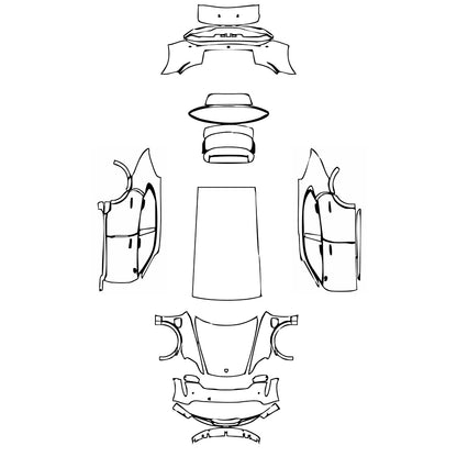 Pre-Cut PPF Porsche Taycan Cross Turismo Taycan 4 Cross Turismo 2021 - PPF-Kits