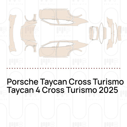 PPF prédécoupé Porsche Taycan Cross Turismo Taycan 4 Cross Turismo 2025
