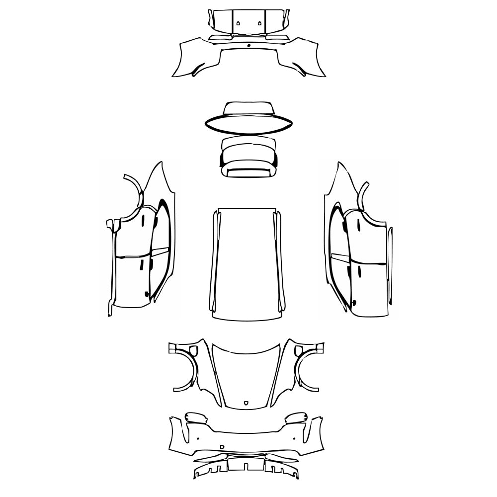 Pre-Cut PPF Porsche Taycan Cross Turismo Taycan Turbo Cross Turismo 2021 - PPF-Kits