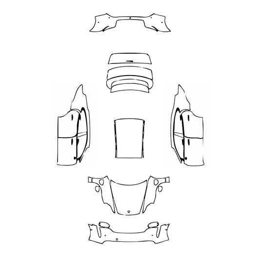 Pre-Cut PPF Porsche Taycan Sedan Taycan 2020 - PPF-Kits