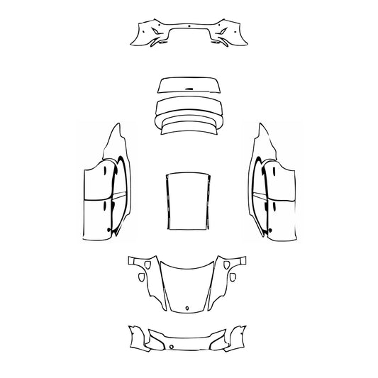 Pre-Cut PPF Porsche Taycan Sedan Taycan Turbo 2025 - PPF-Kits