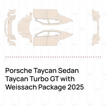 PPF prédécoupé Porsche Taycan Sedan Taycan Turbo GT with Weissach Package 2025