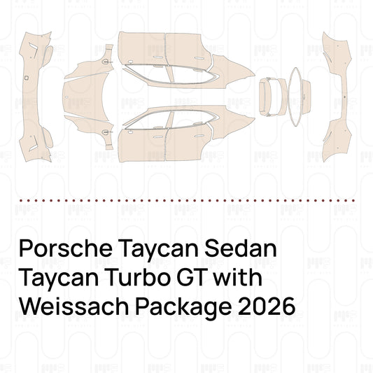 PPF prédécoupé Porsche Taycan Sedan Taycan Turbo GT with Weissach Package 2026
