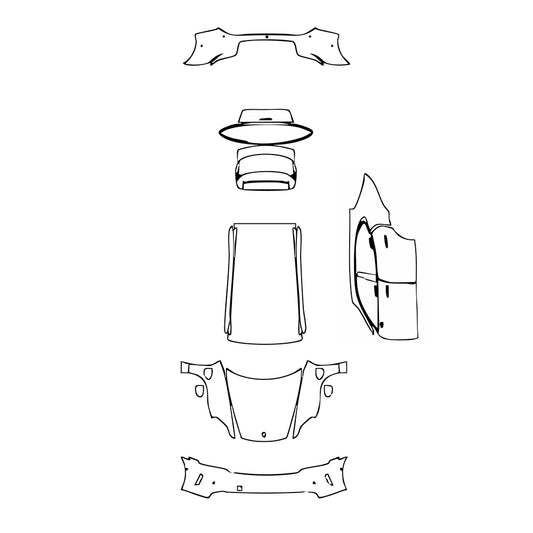 Pre-Cut PPF Porsche Taycan Sport Turismo Taycan 4S Sport Turismo 2024 - PPF-Kits
