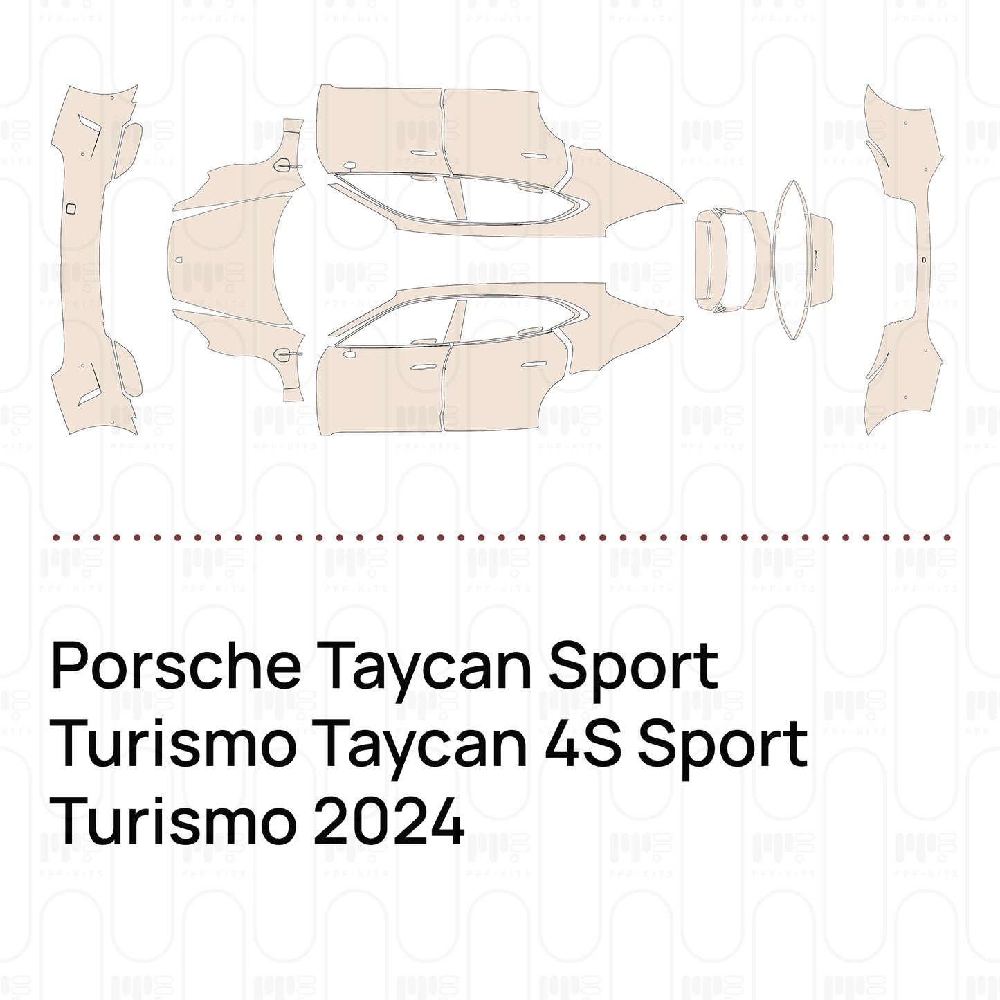 PPF prédécoupé Porsche Taycan Sport Turismo Taycan 4S Sport Turismo 2024
