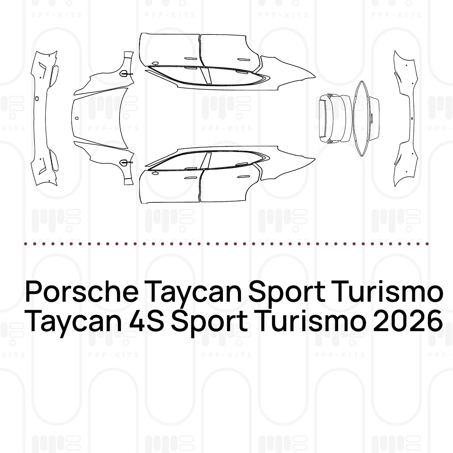 PPF prédécoupé Porsche Taycan Sport Turismo Taycan 4S Sport Turismo 2026