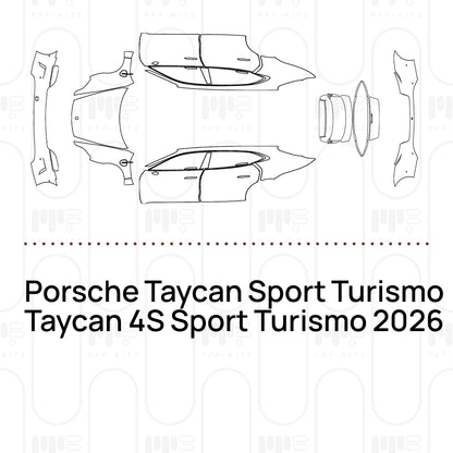 PPF prédécoupé Porsche Taycan Sport Turismo Taycan 4S Sport Turismo 2026