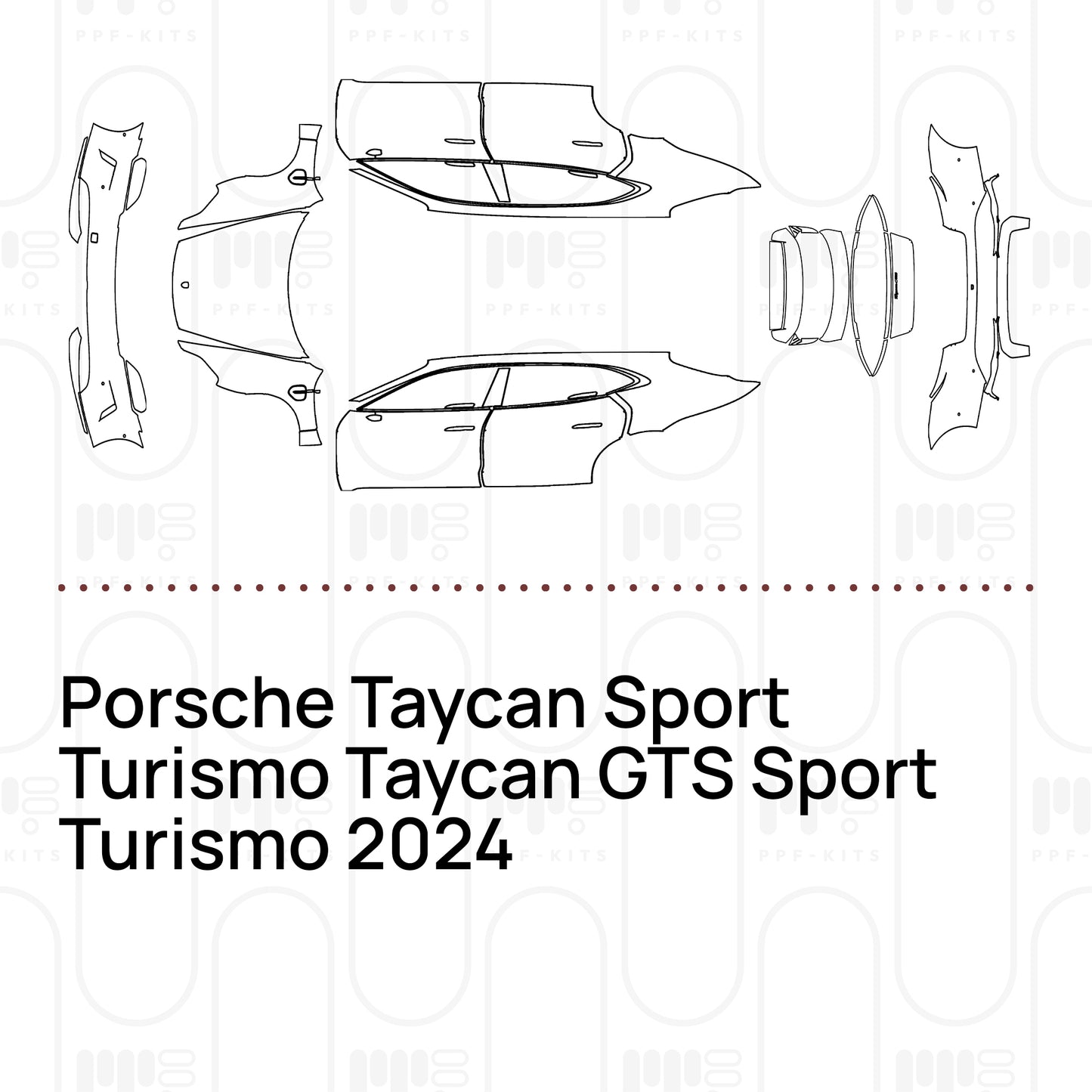 PPF prédécoupé Porsche Taycan Sport Turismo Taycan GTS Sport Turismo 2024