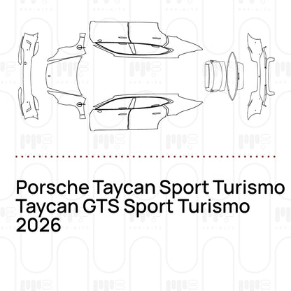 PPF prédécoupé Porsche Taycan Sport Turismo Taycan GTS Sport Turismo 2026