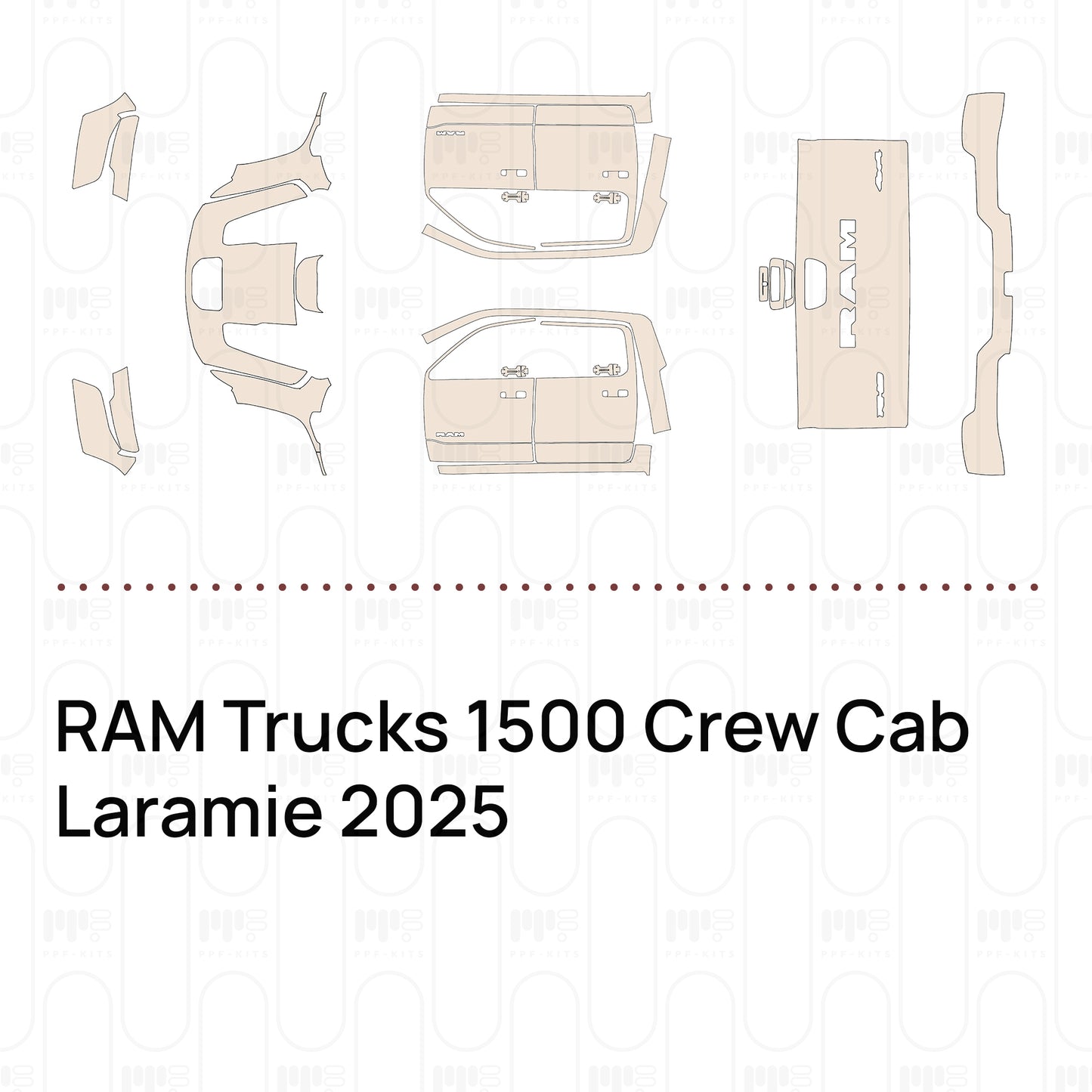 PPF prédécoupé RAM Trucks 1500 Crew Cab Laramie 2025