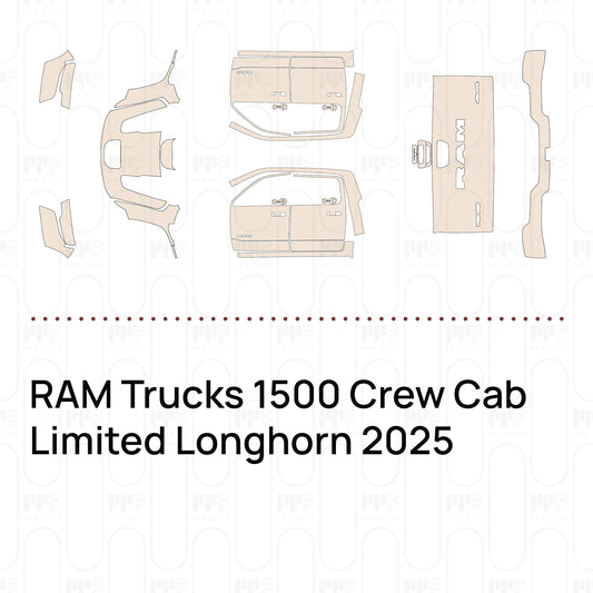 RAM Trucks 1500 Crew Cab Limited Longhorn 2025 – Film de protection PPF prédécoupé