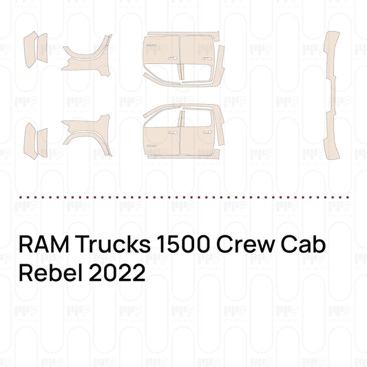 RAM Trucks 1500 Crew Cab Rebel 2022 – Film de protection PPF prédécoupé
