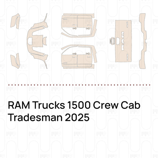RAM Trucks 1500 Crew Cab Tradesman 2025 – Film de protection PPF prédécoupé