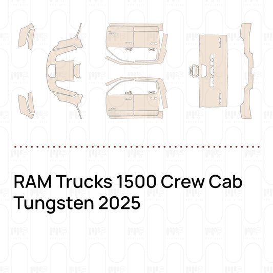 RAM Trucks 1500 Crew Cab Tungsten 2025 – Film de protection PPF prédécoupé