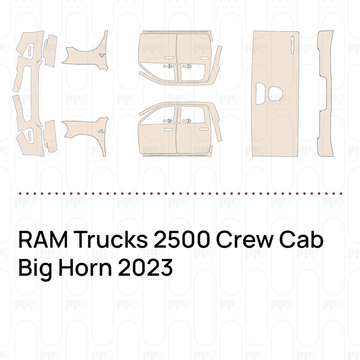 PPF prédécoupé RAM Trucks 2500 Crew Cab Big Horn 2023