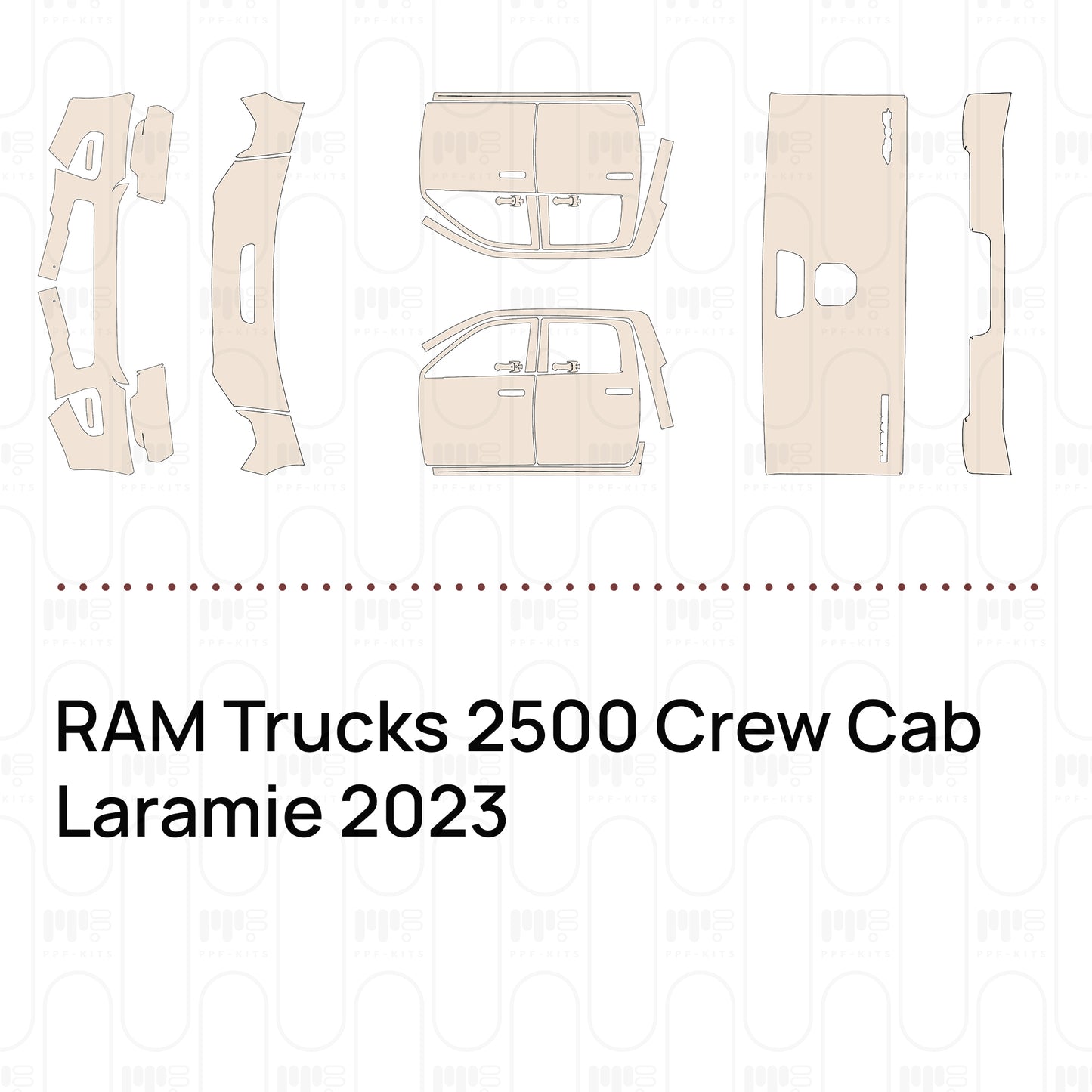 PPF prédécoupé RAM Trucks 2500 Crew Cab Laramie 2023