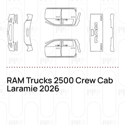PPF prédécoupé RAM Trucks 2500 Crew Cab Laramie 2026