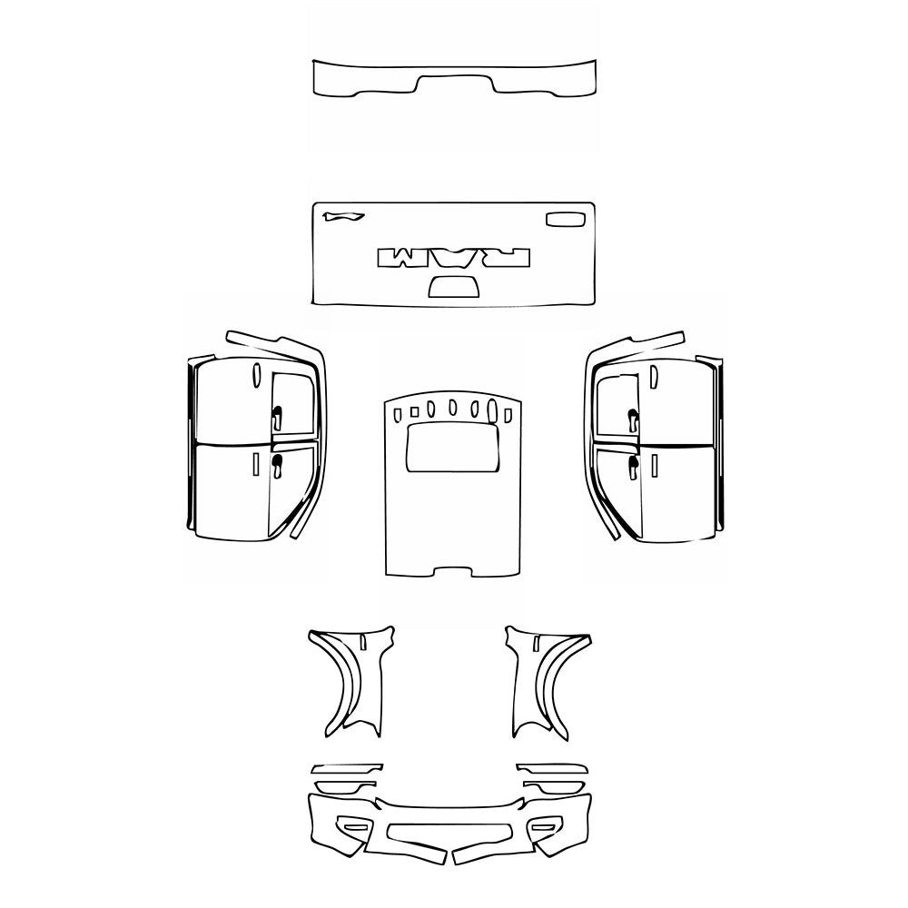 Pre-Cut PPF RAM Trucks 2500 Crew Cab Limited Longhorn 2025 - PPF-Kits